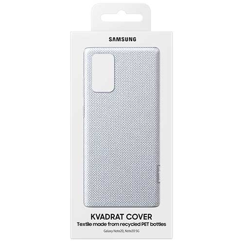 Чехол для Galaxy Note 20 накладка (бампер) Samsung Kvadrat Cover серый - фото5
