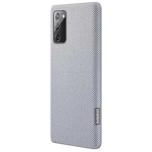 Чехол для Galaxy Note 20 накладка (бампер) Samsung Kvadrat Cover серый - фото