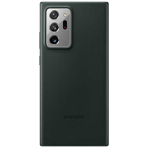 Чехол для Galaxy Note 20 Ultra накладка (бампер) Samsung Leather Cover зеленый 