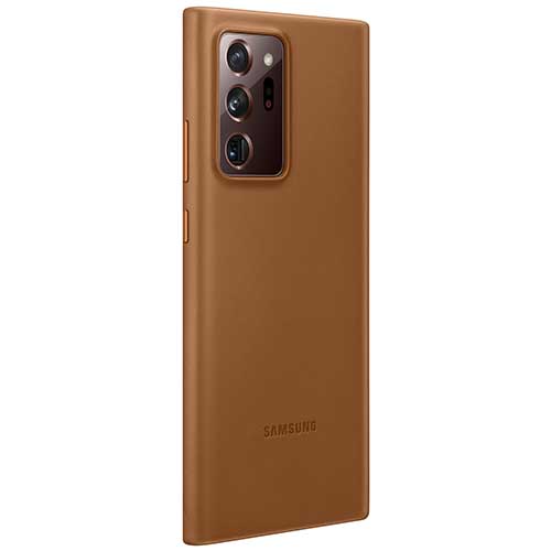 Чехол для Galaxy Note 20 Ultra накладка (бампер) Samsung Leather Cover коричневый 