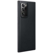 Чехол для Galaxy Note 20 Ultra накладка (бампер) Samsung Leather Cover черный  - фото