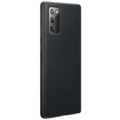 Чехол для Galaxy Note 20 накладка (бампер) Samsung Leather Cover черный - фото
