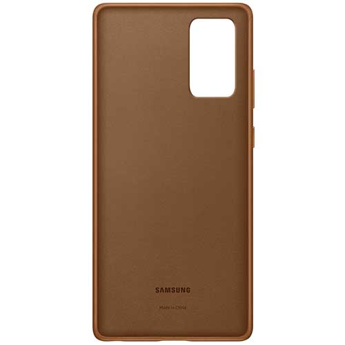 Чехол для Galaxy Note 20 накладка (бампер) Samsung Leather Cover коричневый 