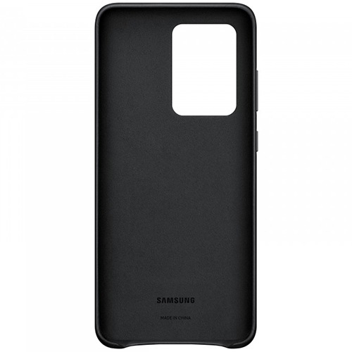 Чехол для Galaxy S20 Ultra накладка (бампер) Samsung Leather Cover черный