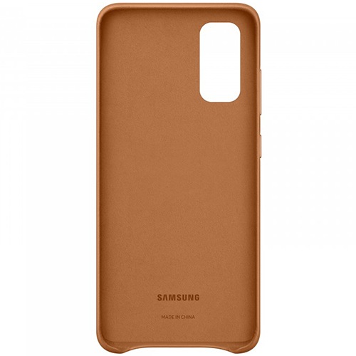 Чехол для Galaxy S20 накладка (бампер) Samsung Leather Cover коричневый