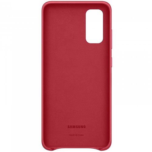 Чехол для Galaxy S20 накладка (бампер) Samsung Leather Cover красный