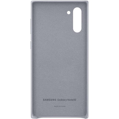 Чехол для Galaxy Note 10 накладка (бампер) Samsung Leather Cover серый 