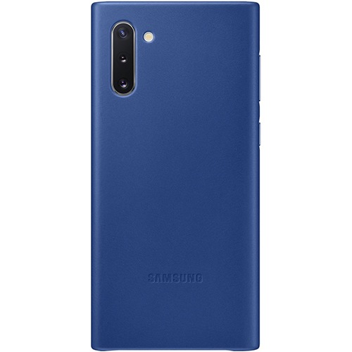 Чехол для Galaxy Note 10 накладка (бампер) Samsung Leather Cover синий