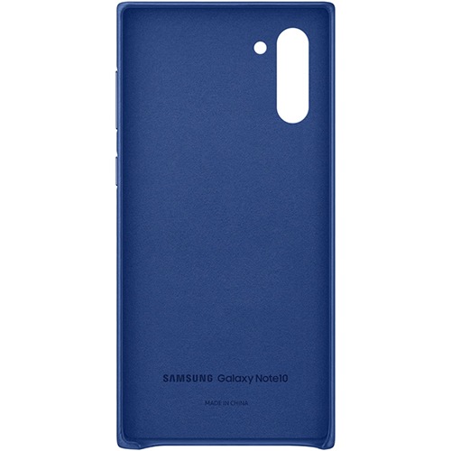 Чехол для Galaxy Note 10 накладка (бампер) Samsung Leather Cover синий