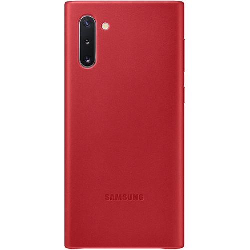 Чехол для Galaxy Note 10 накладка (бампер) Samsung Leather Cover красный