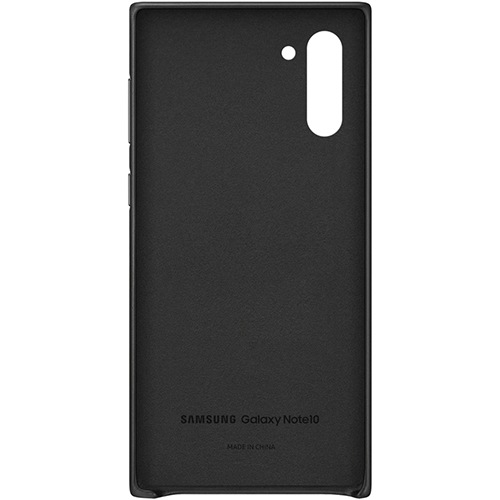 Чехол для Galaxy Note 10 накладка (бампер) Samsung Leather Cover черный  - фото4