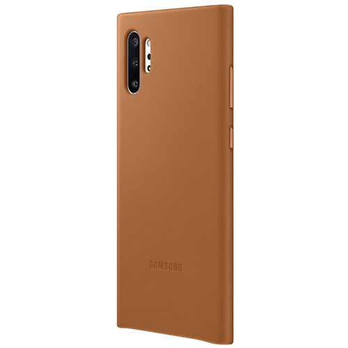 Чехол для Galaxy Note 10+ накладка (бампер) Samsung Leather Cover светло-коричневый  