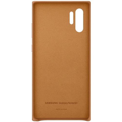 Чехол для Galaxy Note 10+ накладка (бампер) Samsung Leather Cover светло-коричневый  