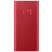 Чехол для Galaxy Note 10 книга Samsung LED View Cover красный  - фото