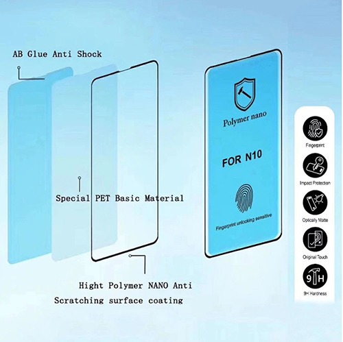 Бронированная трехслойная защитная пленка 10D для Samsung Galaxy Note 10 Polymer nano