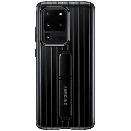 Чехол для Galaxy S20 Ultra накладка (бампер) Samsung Protective Standing Cover черный 