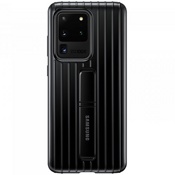 Чехол для Galaxy S20 Ultra накладка (бампер) Samsung Protective Standing Cover черный - фото