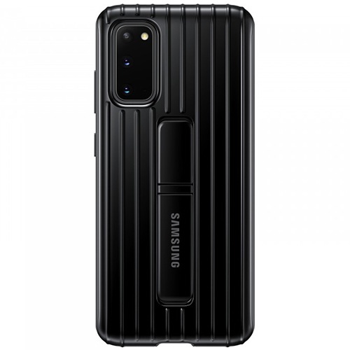 Чехол для Galaxy S20 накладка (бампер) Samsung Protective Standing Cover черный  - фото