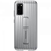 Чехол для Galaxy S20 накладка (бампер) Samsung Protective Standing Cover серебристый - фото
