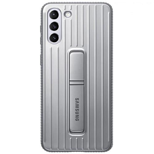 Чехол для Galaxy S21+ накладка (бампер) Samsung Protective Standing Cover светло-серый 