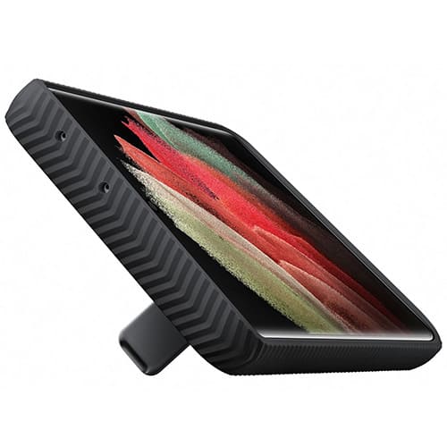 Чехол для Galaxy S21 Ultra накладка (бампер) Samsung Protective Standing Cover черный 