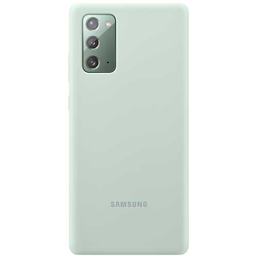 Чехол для Galaxy Note 20 накладка (бампер) Samsung Silicone Cover мятный