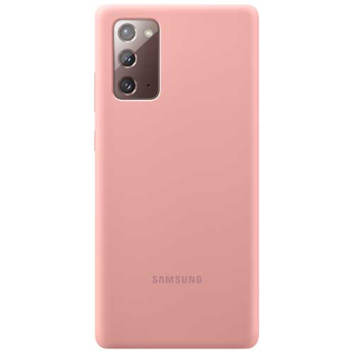 Чехол для Galaxy Note 20 накладка (бампер) Samsung Silicone Cover бронзовый
