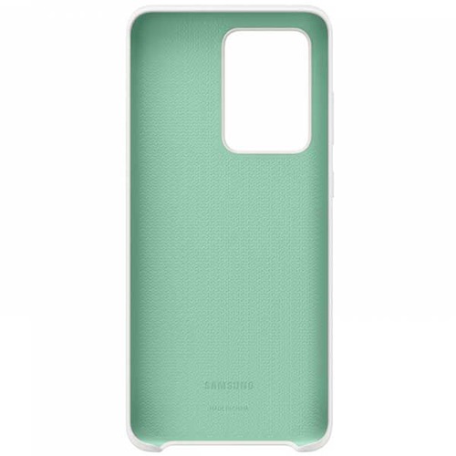 Чехол для Galaxy S20 Ultra накладка (бампер) Samsung Silicone Cover белый