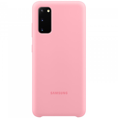 Чехол для Galaxy S20 накладка (бампер) Samsung Silicone Cover розовый