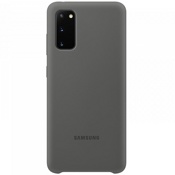 Чехол для Galaxy S20 накладка (бампер) Samsung Silicone Cover серый - фото