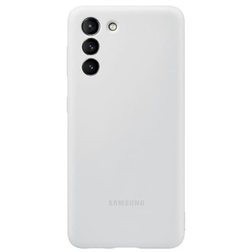 Чехол для Galaxy S21+ накладка (бампер) Samsung Silicone Cover светло-серый