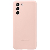Чехол для Galaxy S21+ накладка (бампер) Samsung Silicone Cover розовый - фото