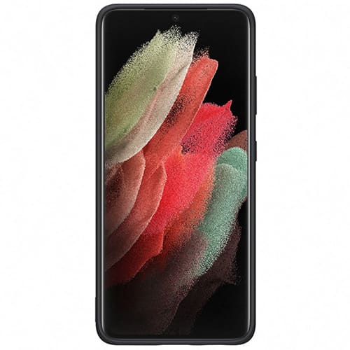 Чехол для Galaxy S21 Ultra накладка (бампер) Samsung Silicone Cover черный