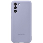 Чехол для Galaxy S21 накладка (бампер) Samsung Silicone Cover фиолетовый - фото