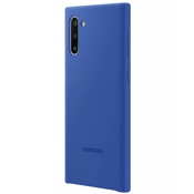 Чехол для Galaxy Note 10 накладка (бампер) Samsung Silicone Cover синий - фото