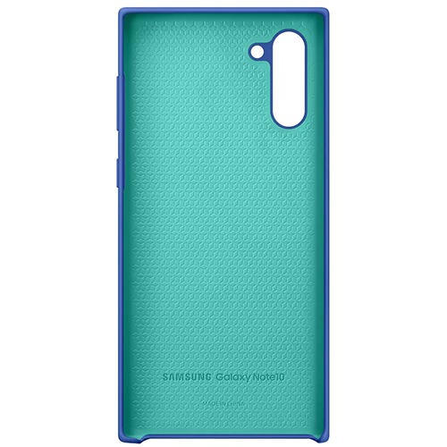 Чехол для Galaxy Note 10 накладка (бампер) Samsung Silicone Cover синий