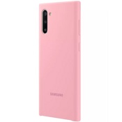 Чехол для Galaxy Note 10 накладка (бампер) Samsung Silicone Cover розовый - фото