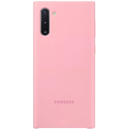 Чехол для Galaxy Note 10 накладка (бампер) Samsung Silicone Cover розовый