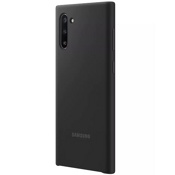 Чехол для Galaxy Note 10 накладка (бампер) Samsung Silicone Cover черный - фото