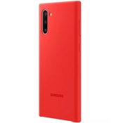 Чехол для Galaxy Note 10 накладка (бампер) Samsung Silicone Cover красный - фото