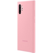 Чехол для Galaxy Note 10+ накладка (бампер) Samsung Silicone Cover розовый - фото