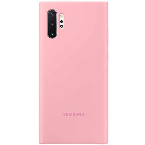 Чехол для Galaxy Note 10+ накладка (бампер) Samsung Silicone Cover розовый