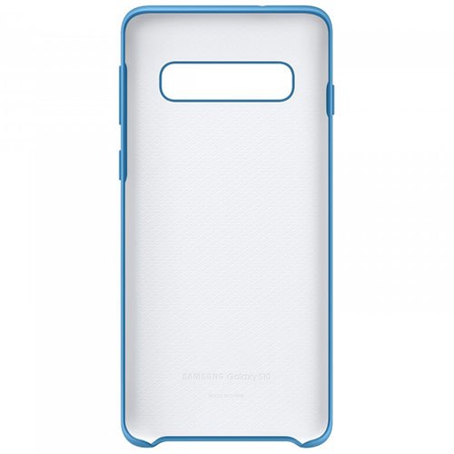 Чехол для Galaxy S10 накладка (бампер) Samsung Silicone Cover голубой