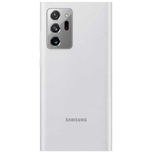 Чехол для Galaxy Note 20 Ultra книга Samsung Smart Clear View Cover серебристо-белый