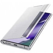 Чехол для Galaxy Note 20 Ultra книга Samsung Smart Clear View Cover серебристо-белый - фото