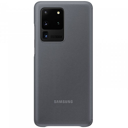 Чехол для Galaxy S20 Ultra книга Samsung Smart Clear View Cover серый