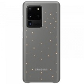 Чехол для Galaxy S20 Ultra накладка (бампер) Samsung Smart LED Cover серый - фото