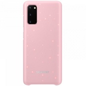 Чехол для Galaxy S20 накладка (бампер) Samsung Smart LED Cover розовый - фото