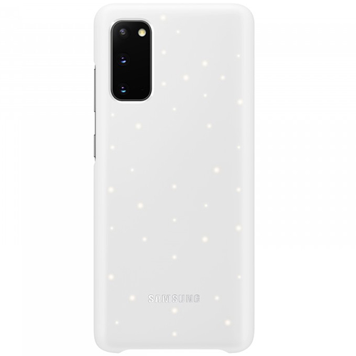 Чехол для Galaxy S20 накладка (бампер) Samsung Smart LED Cover белый