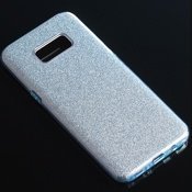 Чехол для Samsung Galaxy S8+ накладка (бампер) гибридный Crystal Shine голубой - фото